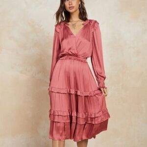 Current Air Blush Long Sleeve Dress
